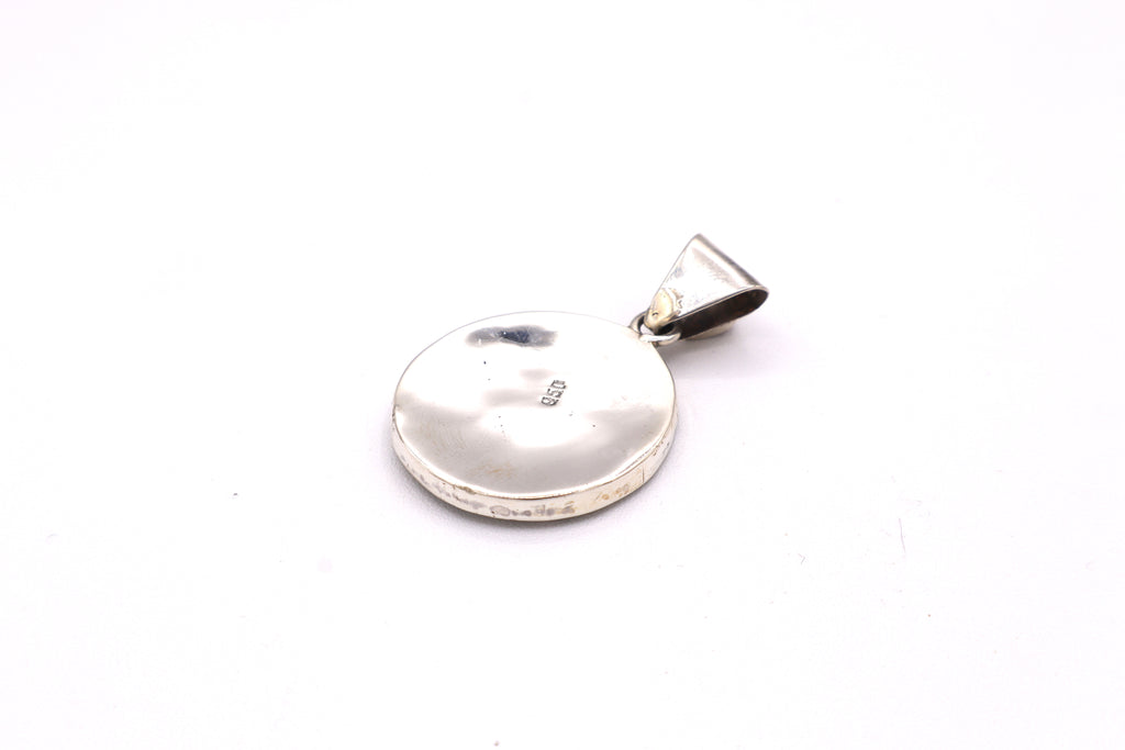 Flower Silver Inlay Pendant