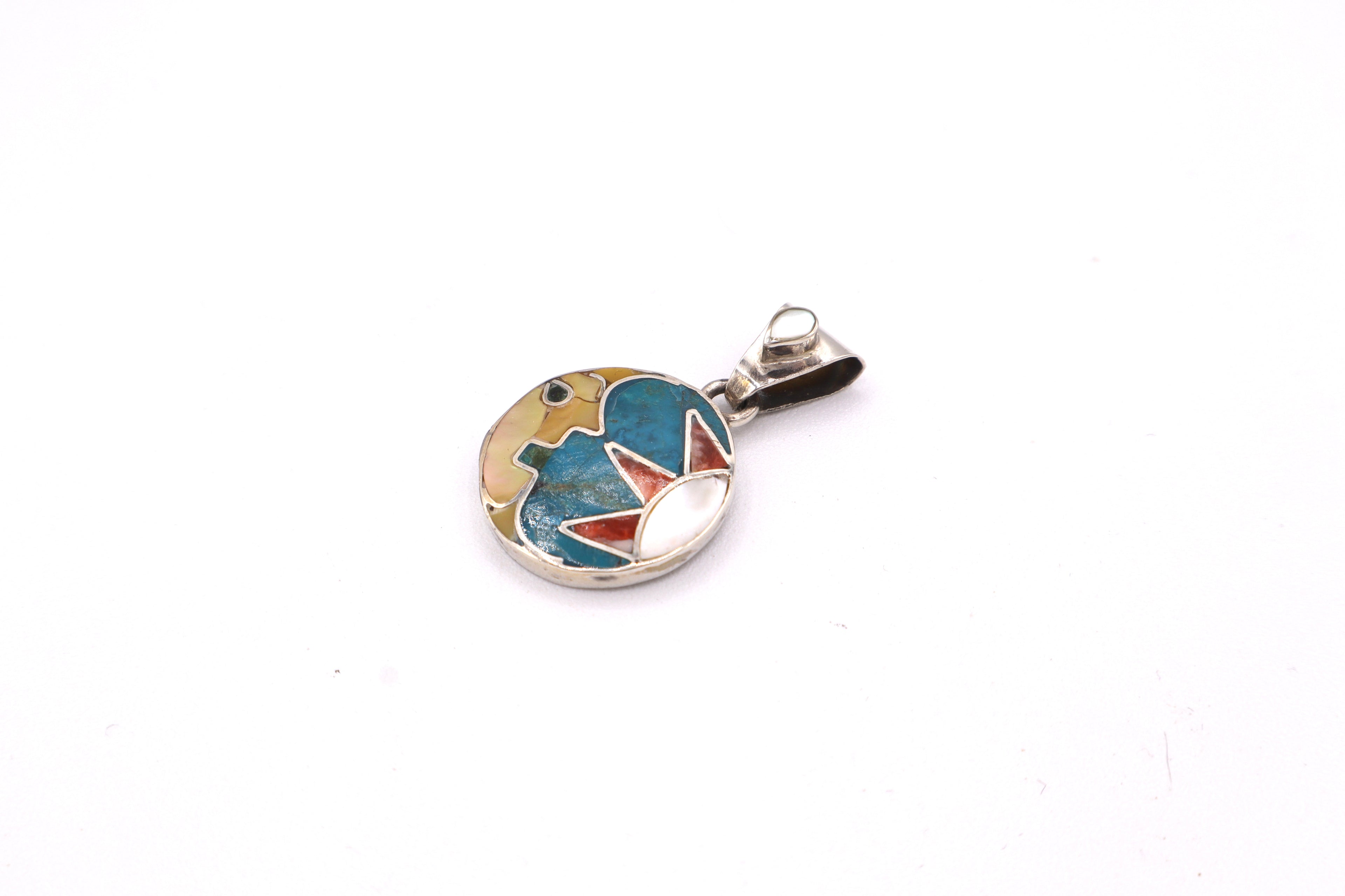 Killa Moon Silver Inlay Pendant