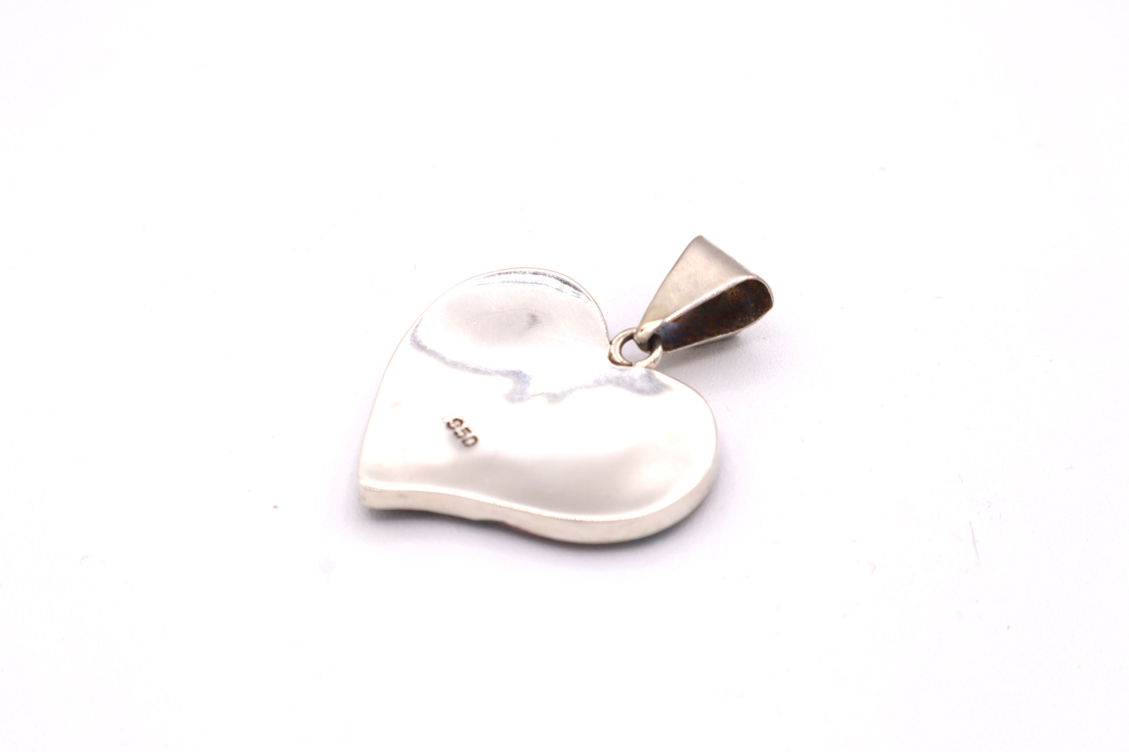Heart Silver Inlay Pendant