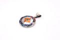 Chakana Flower Mandala Silver Inlay Pendant