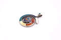Chakana Spiral Silver Inlay Pendant