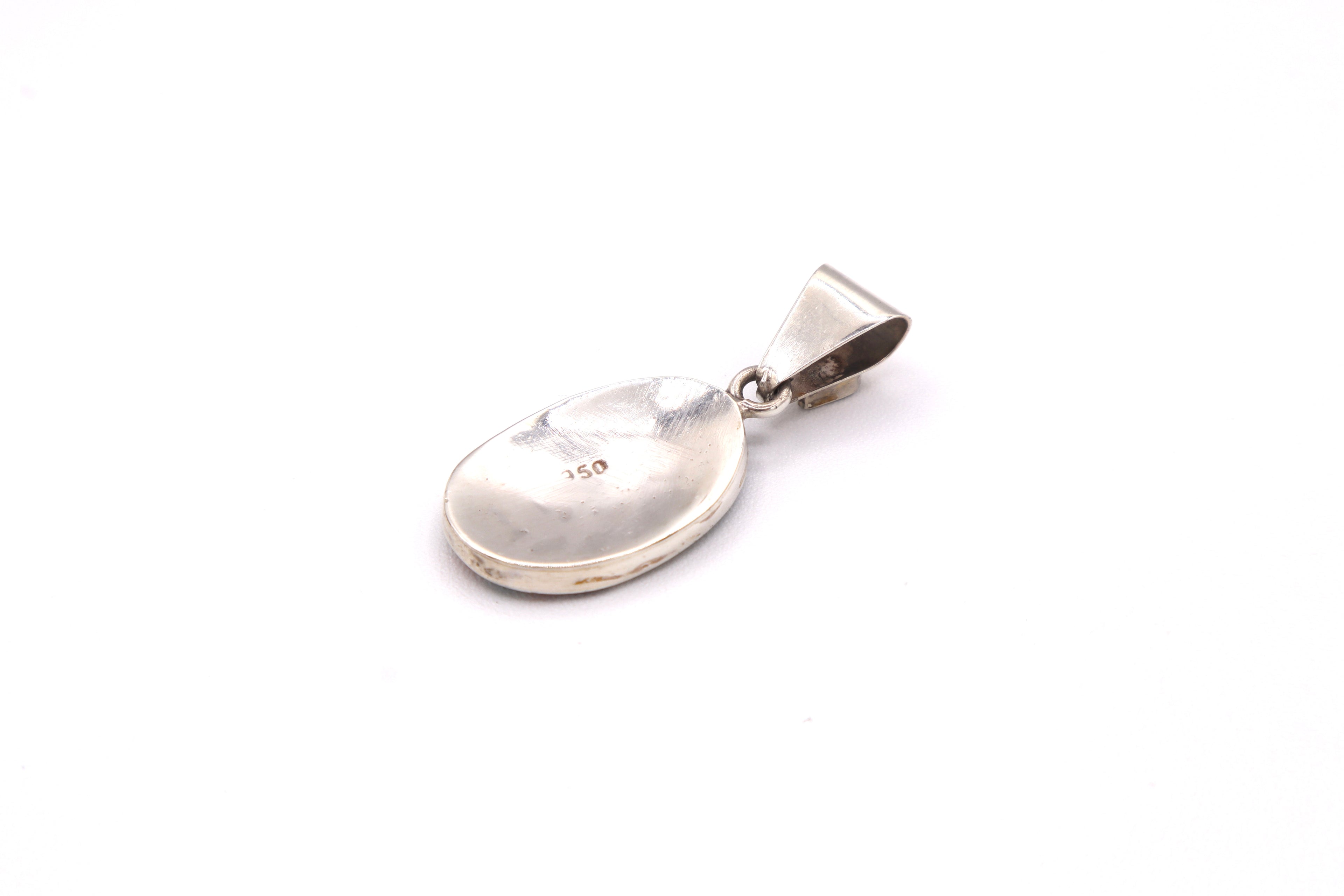 Apu Mountain Silver Inlay Pendant