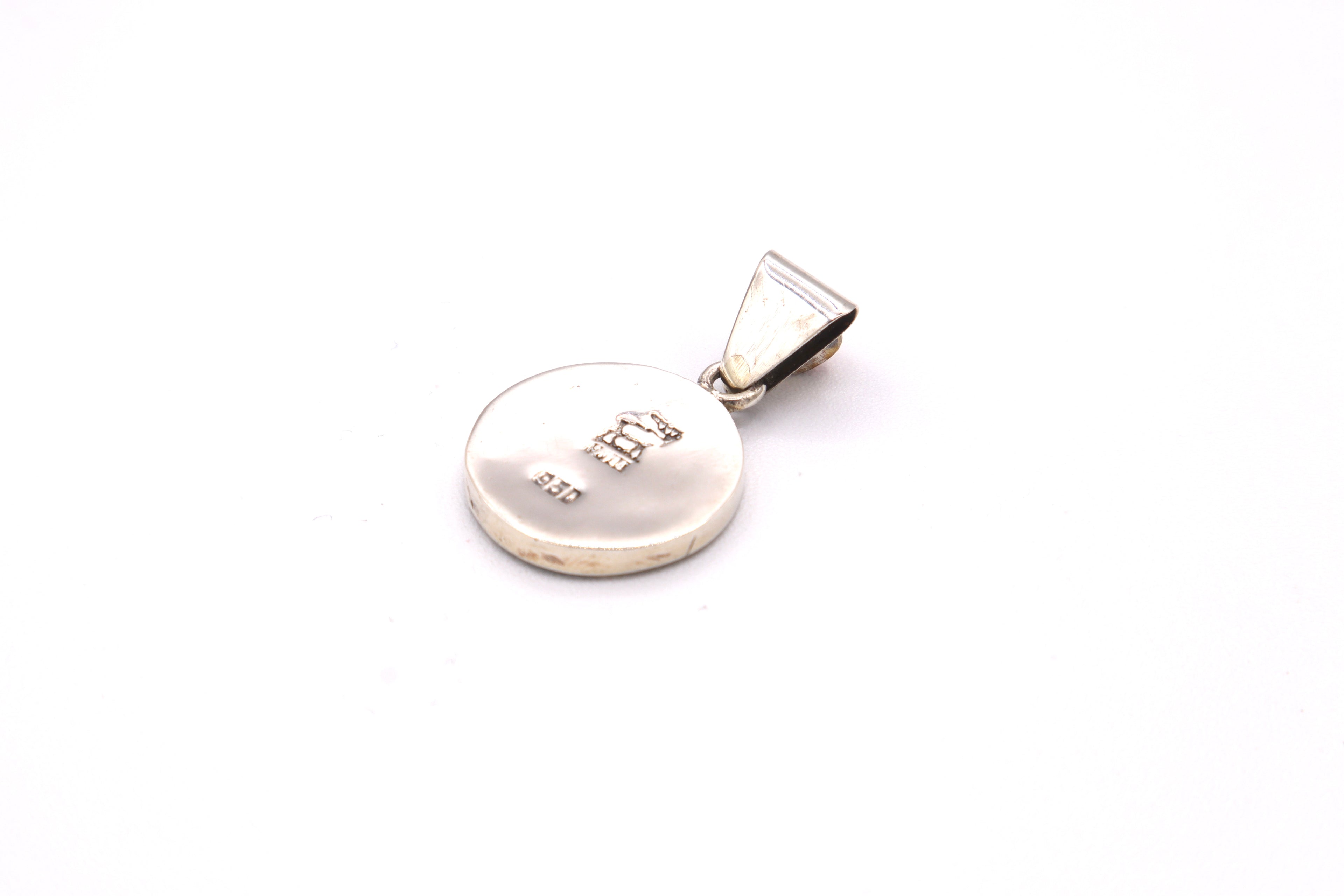 Inti Sun Face Silver Inlay Pendant