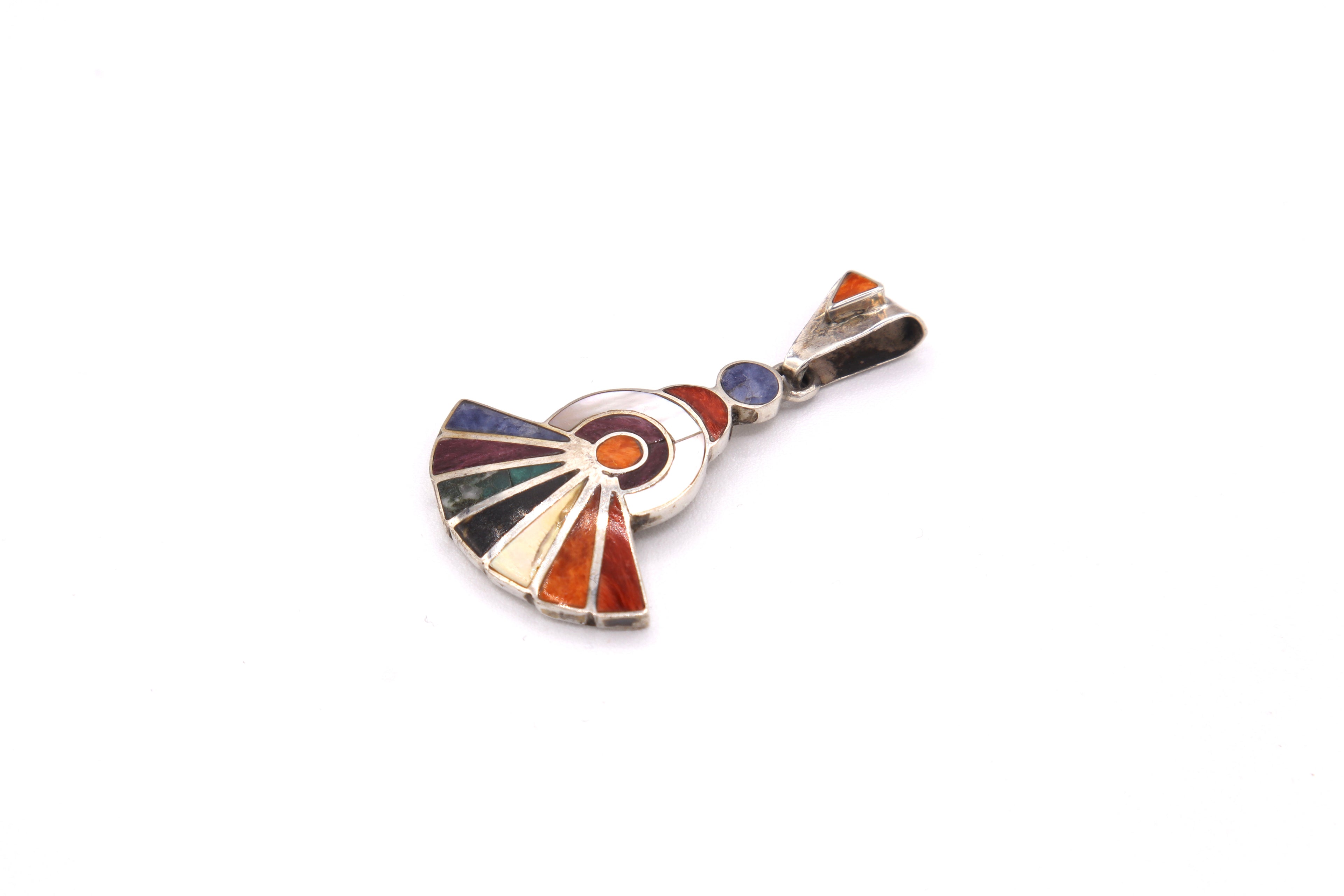 Inti Sun Silver Inlay Pendant