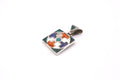 Chakana Square Silver Inlay Pendant