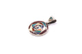 Geometric Spiral Silver Inlay Pendant