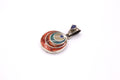 Crescent Spiral Silver Inlay Pendant