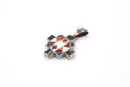 Chakana Cross Silver Inlay Pendant