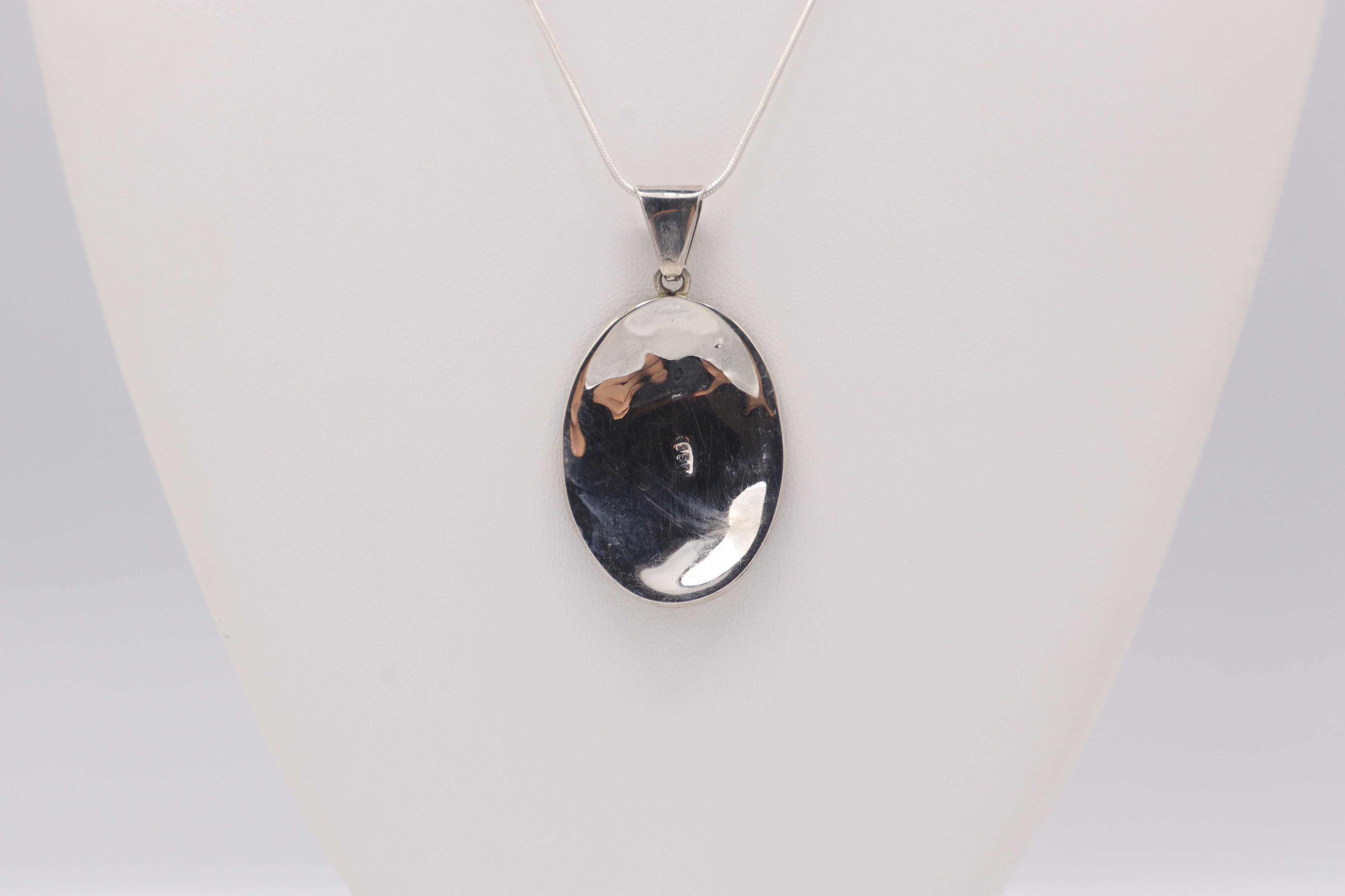Owl Silver Inlay Pendant