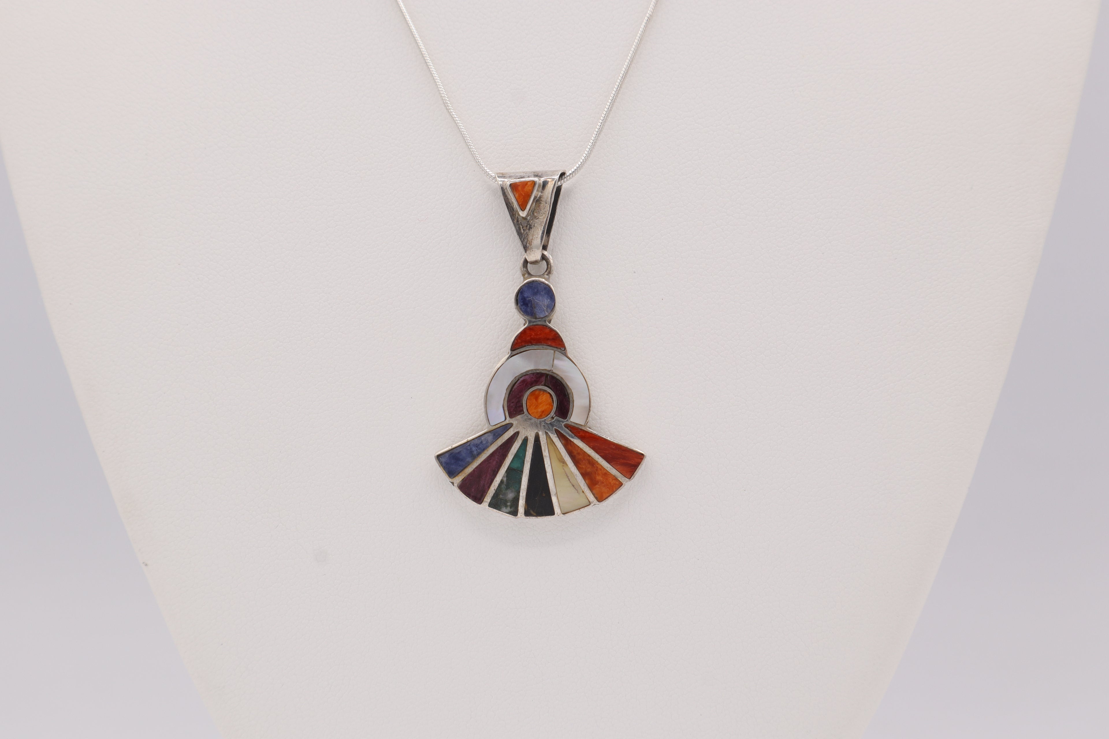 Inti Sun Silver Inlay Pendant