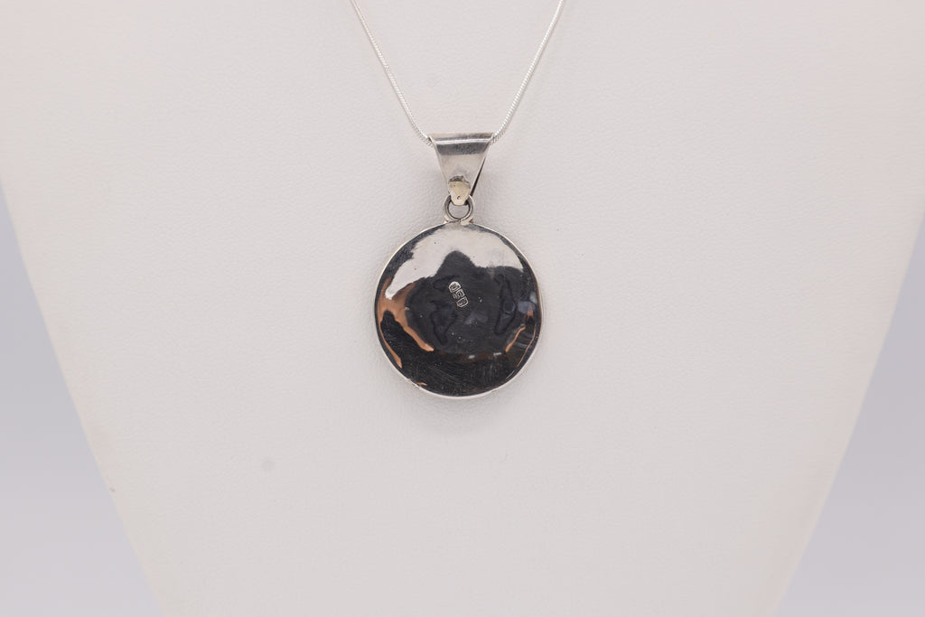 Flower Silver Inlay Pendant