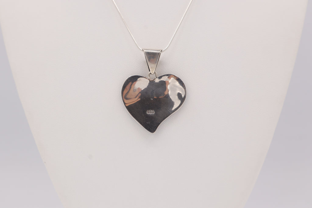 Heart Silver Inlay Pendant