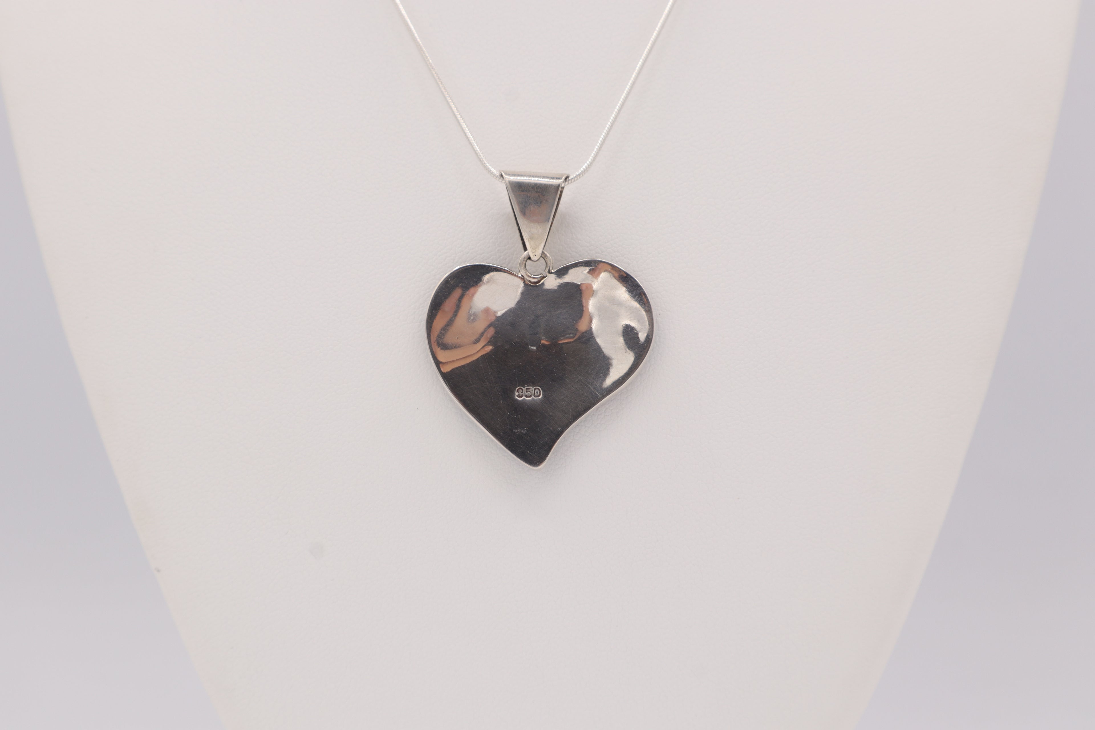 Heart Silver Inlay Pendant