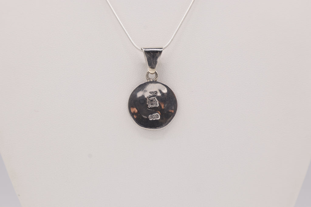 Inti Sun Face Silver Inlay Pendant