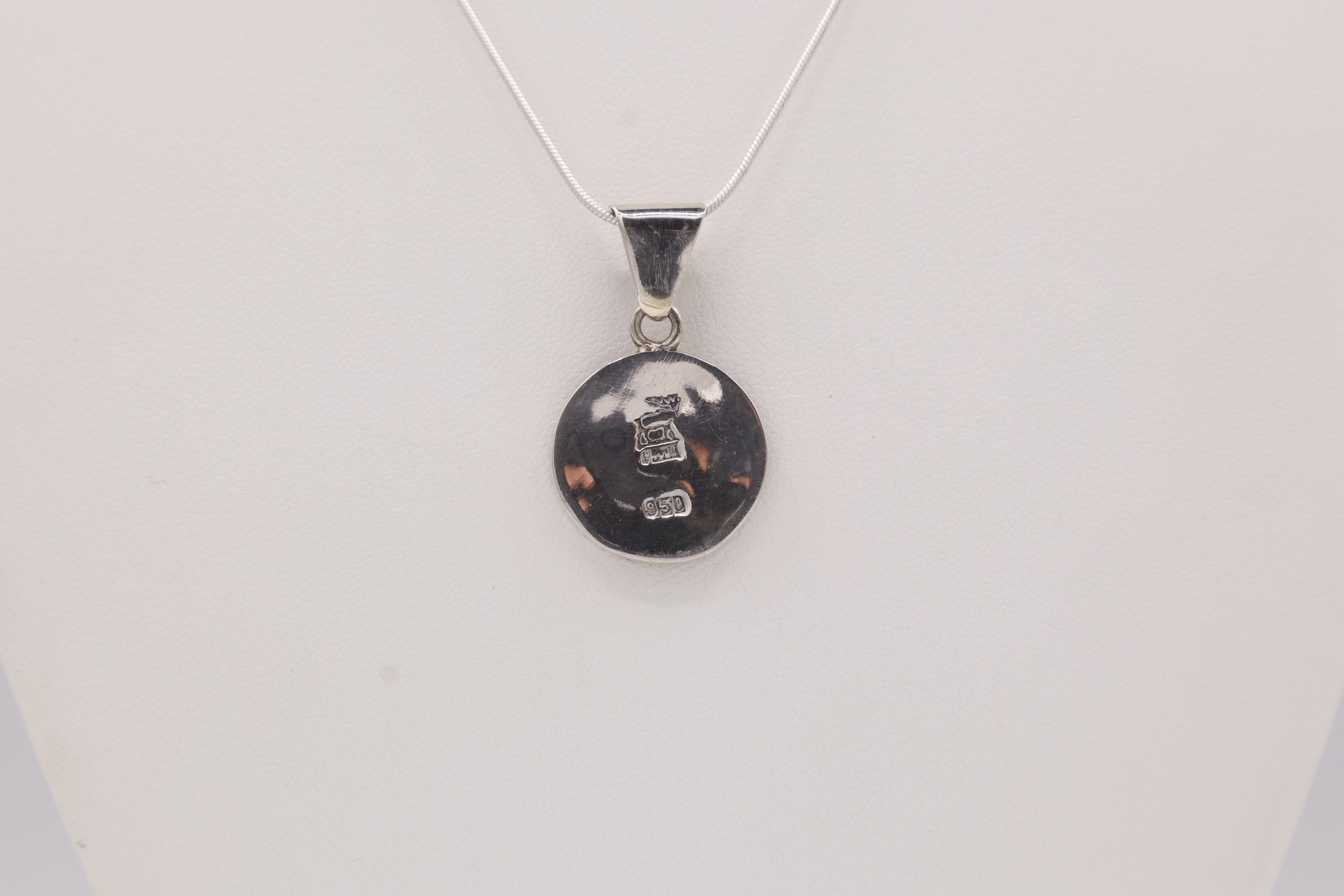 Inti Sun Face Silver Inlay Pendant