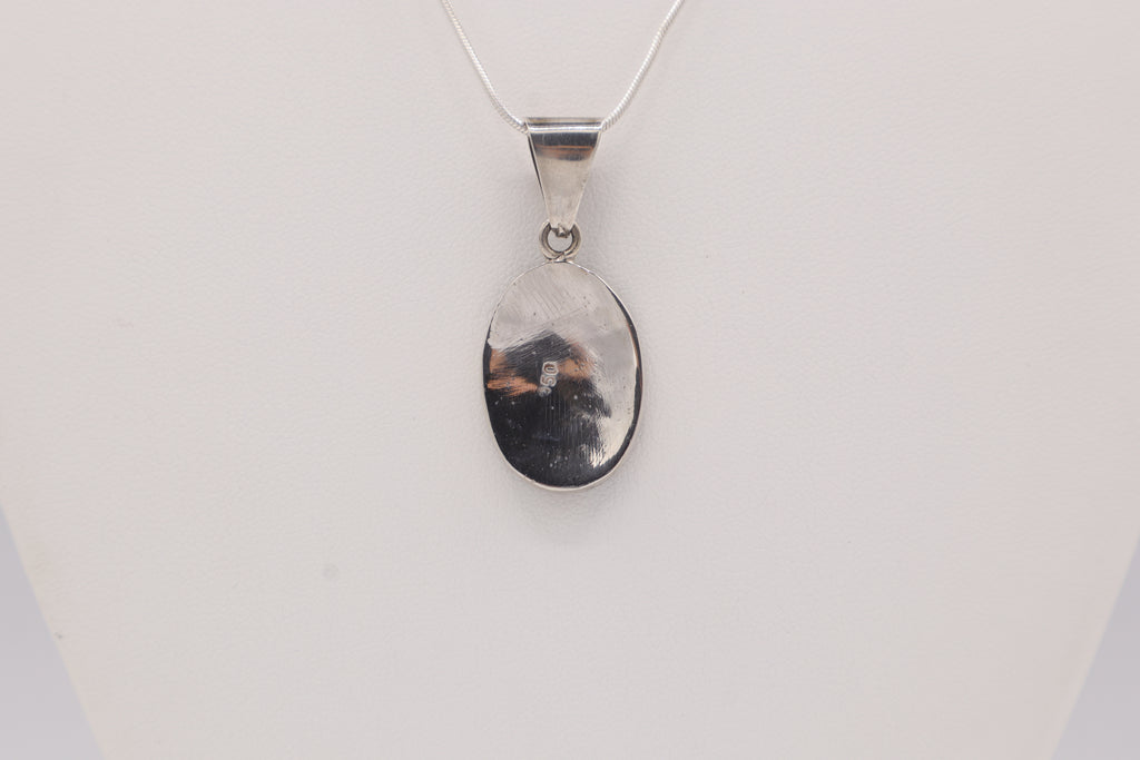Apu Mountain Silver Inlay Pendant