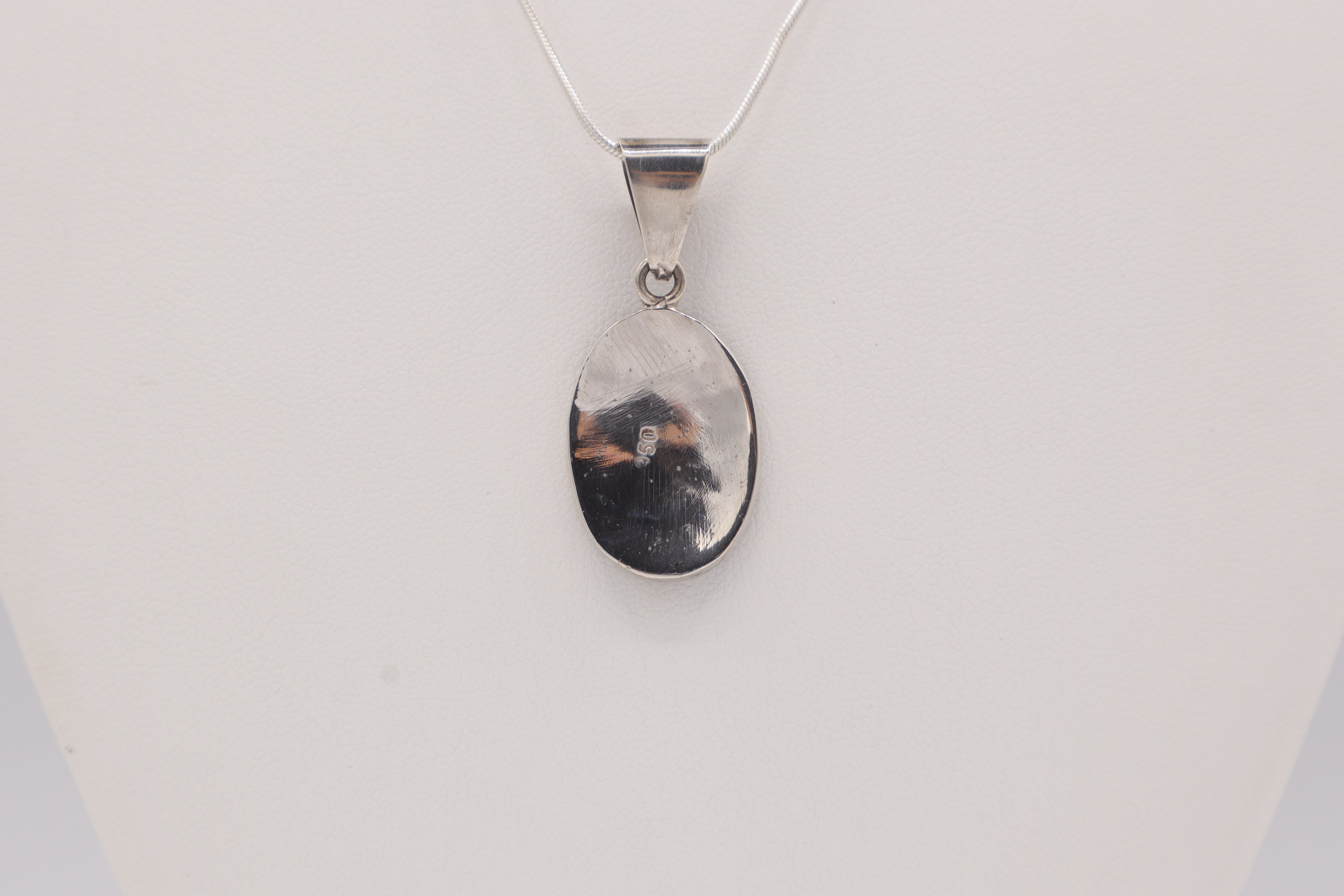 Apu Mountain Silver Inlay Pendant