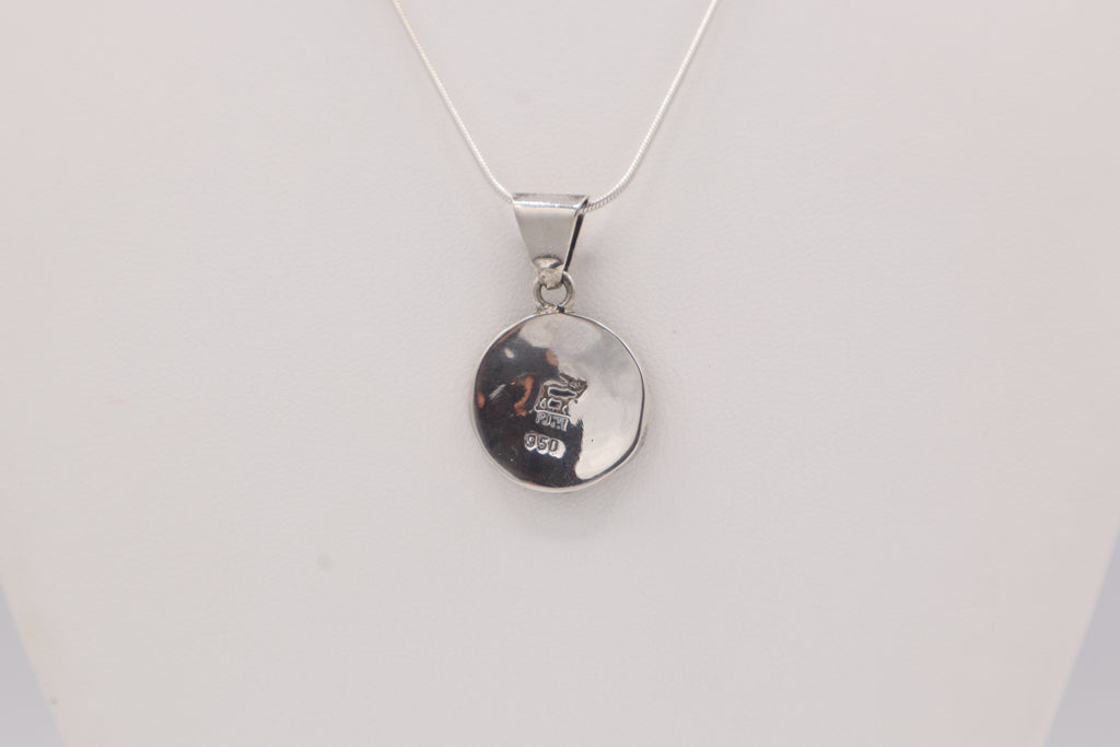 Killa Moon Silver Inlay Pendant