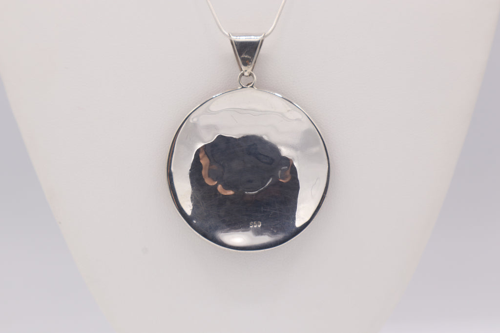 Chakana Mosaic Silver Inlay Pendant