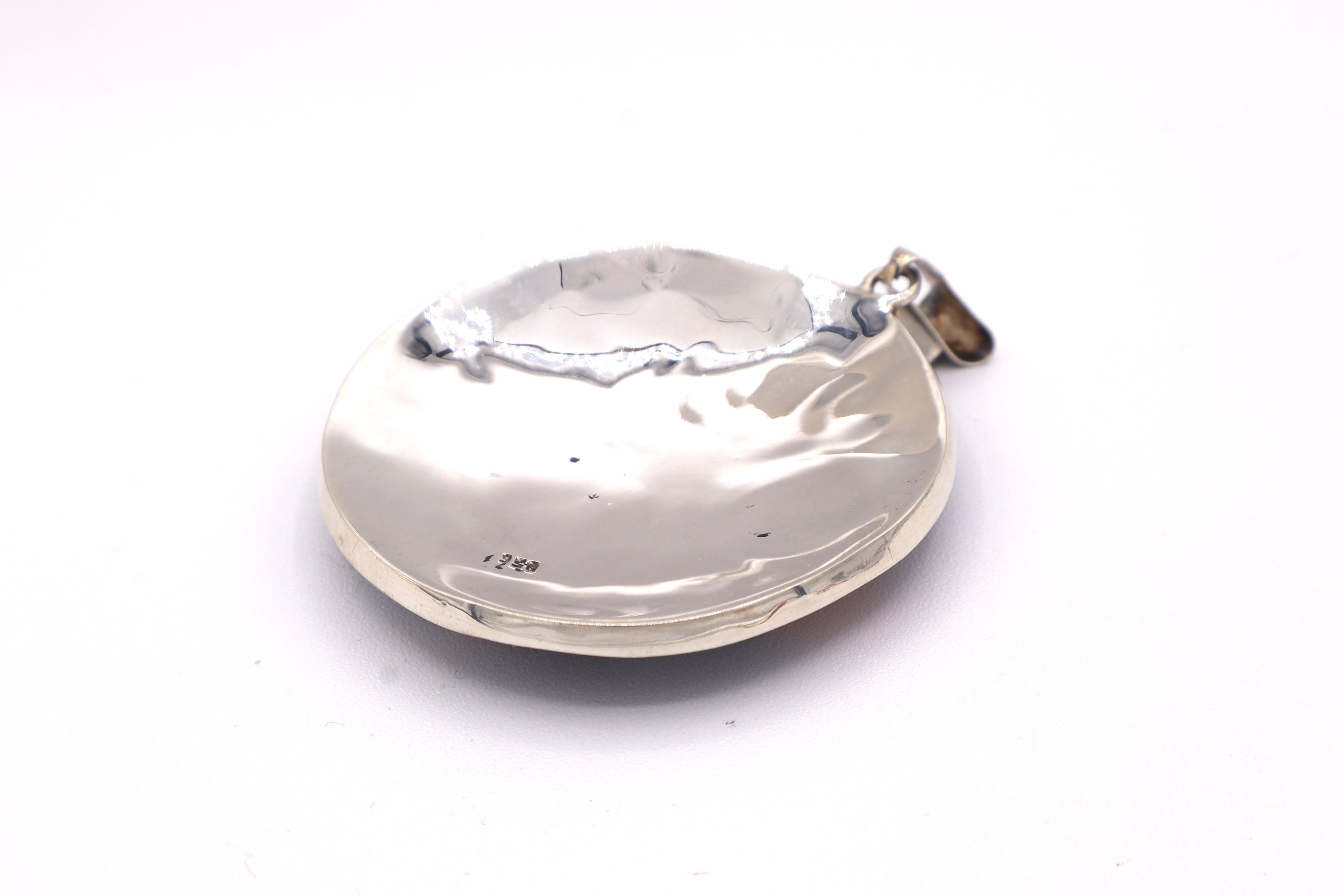 Moon, Sun & Stars Silver Inlay Pendant