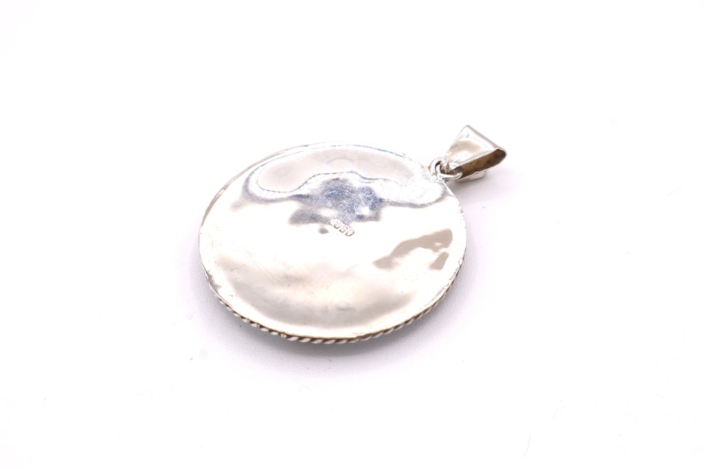Sea Turtle Silver Inlay Pendant