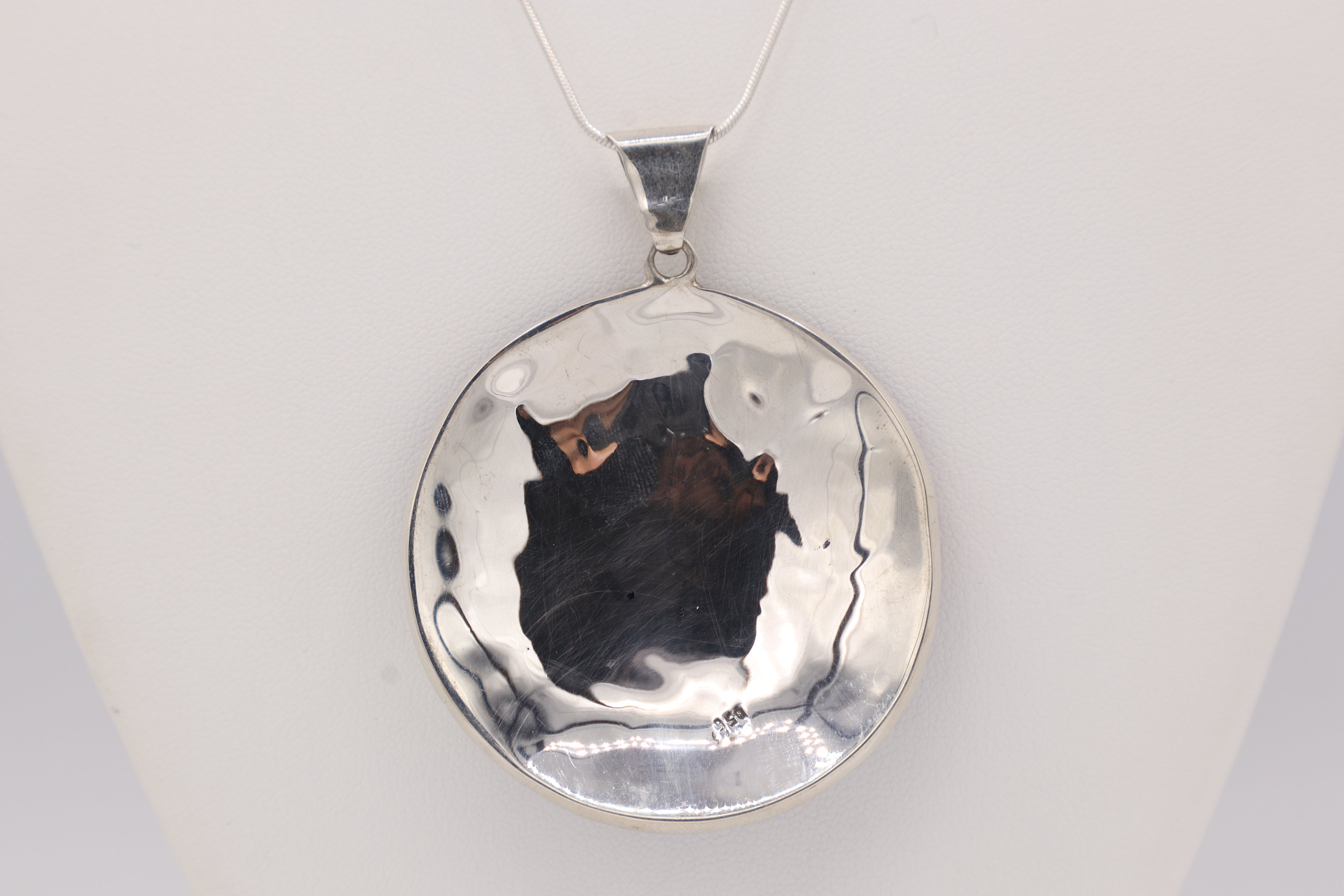 Moon, Sun & Stars Silver Inlay Pendant