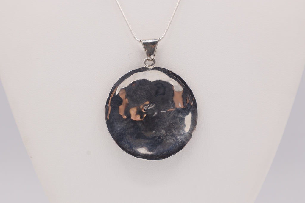 Sea Turtle Silver Inlay Pendant