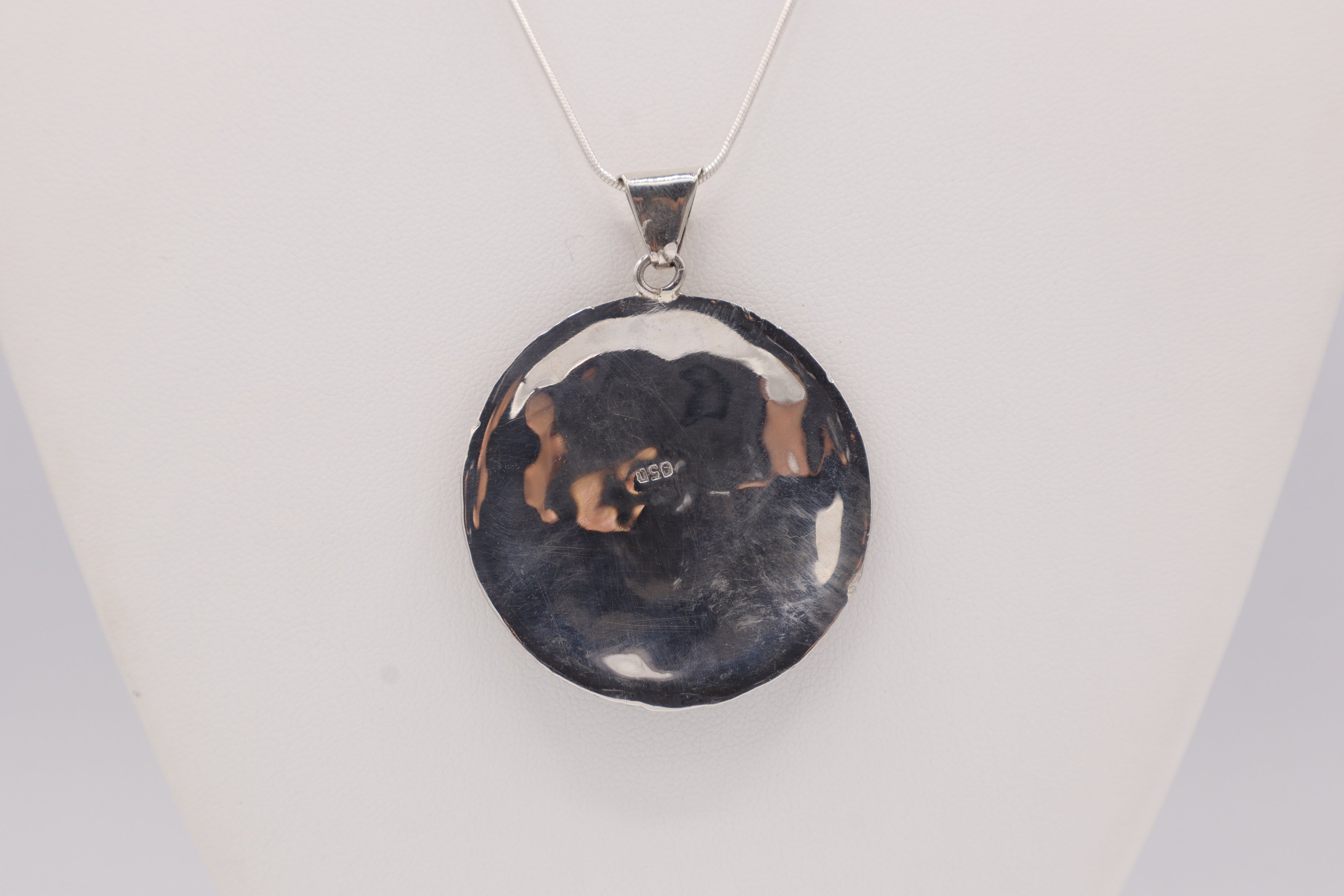 Sea Turtle Silver Inlay Pendant