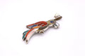 Parrot Silver Inlay Pendant – Gold Mother of Pearl & Red Spiny Oyster